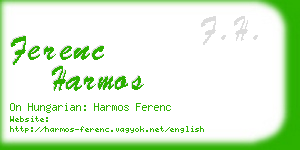 ferenc harmos business card